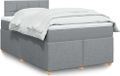 Maison Exclusive - Sommier à lattes de lit avec matelas gris clair 120x200cm tissu