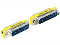 DeLOCK 65482 Adaptateur série RS232 25 broches SUB-D (m) 25 broches SUB-D (m) Bleu, Argent, Jaune