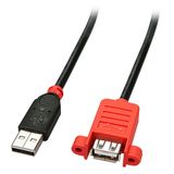 Lindy 42830 USB-kabel USB 2.0 5 m USB A Zwart, Rood