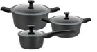 Easy Click Set de cuisine, 6 pièces, aluminium, noir