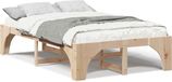 vidaXL Bedframe Massief Grenenhout Bruin 120 x 190 cm