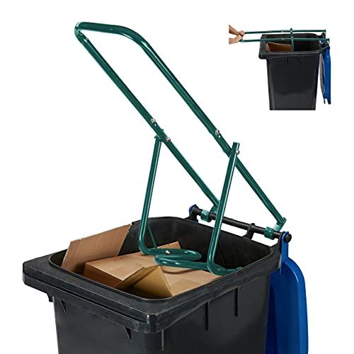 Relaxdays Afvalpers voor Kliko - Groen - Handmatige Kliko Pers - Huishoudelijk Afval - Restafval - Plastic - Staal - 2023 Model