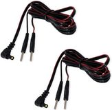 axion® – 2x TENS-EMS-verbindingskabels met pin voor 2 mm-stekker