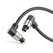 sonero® Premium optische Toslink-kabel, 5,00 m, vergulde contacten, 2 x 90° stekker, 360° draaibaar, zwart