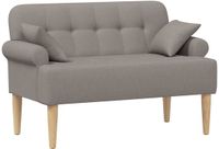 vidaXL Lovingseat met knoopge tuft Taupe 120 x 65 x 79 cm Stof