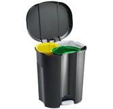 Rotho Trio Afvalscheider 60L Zwart
