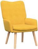 vidaXL Fauteuil Lichtgeel Stof 63 x 67 x 94 cm