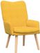 vidaXL Fauteuil Lichtgeel Stof 63 x 67 x 94 cm