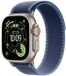 Apple Trail Loop Band voor de Apple Watch | 44/45/46/49 mm - Maat S/M - Blue / Bright Blue Natural Titanium