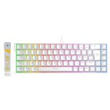The G-Lab Keyz Titanium HE White Gaming-toetsenbord, magnetisch, 65% AZERTY