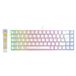 The G-Lab Keyz Titanium HE White Gaming-toetsenbord, magnetisch, 65% AZERTY