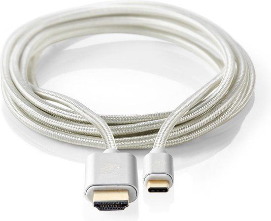 Nedis USB-C naar HDMI Adapter - 2m - 4K@60Hz - Aluminium