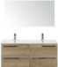 BES LED Seville Badmeubelset 120 cm - 4 Laden Natuur Eiken - Keramische Wastafel Wit Enjoy met Spiegel