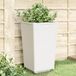 Maison Exclusive - Jardinière, 2 pièces, blanc, 32,5 x 32,5 x 57 cm, plastique PP
