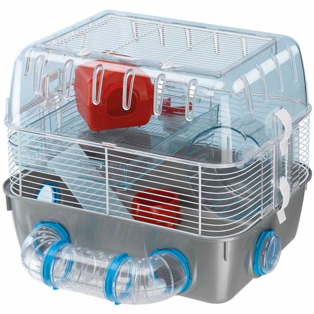 Ferplast Hamsterkooi Combi 1 Fun - grijs - 40.5x29.5x32.5 cm