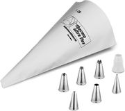 Thermohauser herbruikbare spuitzakkenset van polyester ULTRA FLEX, 8-delig (spuitzak, adapter, 6 spuitmondjes), wit