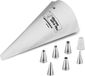 Thermohauser herbruikbare spuitzakkenset van polyester ULTRA FLEX, 8-delig (spuitzak, adapter, 6 spuitmondjes), wit
