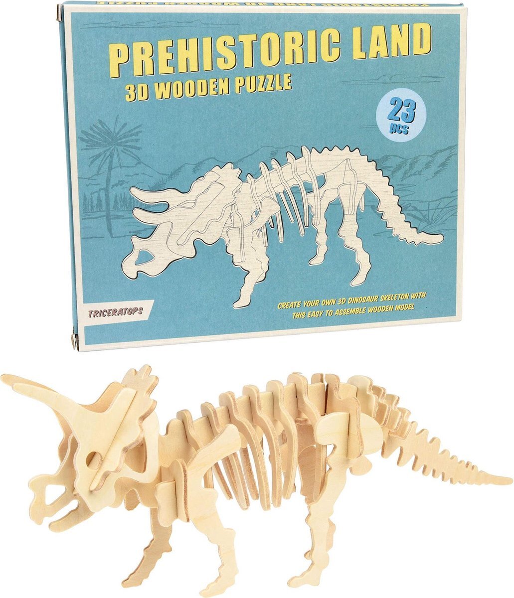 rex london Dino houten 3D puzzel triceratops