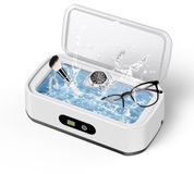 Merkloos / Sans marque SnapGlow B.V. 2026 Upgrade Ultrasoon Reiniger Grote Capaciteit 50kHz Met 5 Modes Timer Voor Bril Sieraden Kunstgebit 304 RVS Tank wasten Wit En Zwart