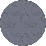 Bonateks Ronde digitaal bedrukte muismat, antislip onderkant, voor kantoor en thuis, diameter: 22 cm