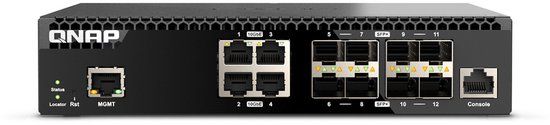 QNAP QSW-M3212R-8S4T netwerk-switch Managed 10G Ethernet (100/1000/10000) 1U