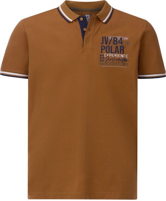 Jan Vanderstorm heren Poloshirt - 76/78 - donkeroranje - Plus Size