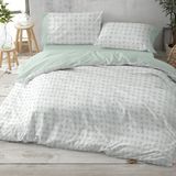 Burrito Blanco Bedrukte dekbedovertrekken, design 139, mintgroen (200 x 200 cm)