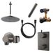 Boss & Wessing Inbouw Regendouche Set Cemal Rechthoek Plafonduitloop Gunmetal PVD Coating