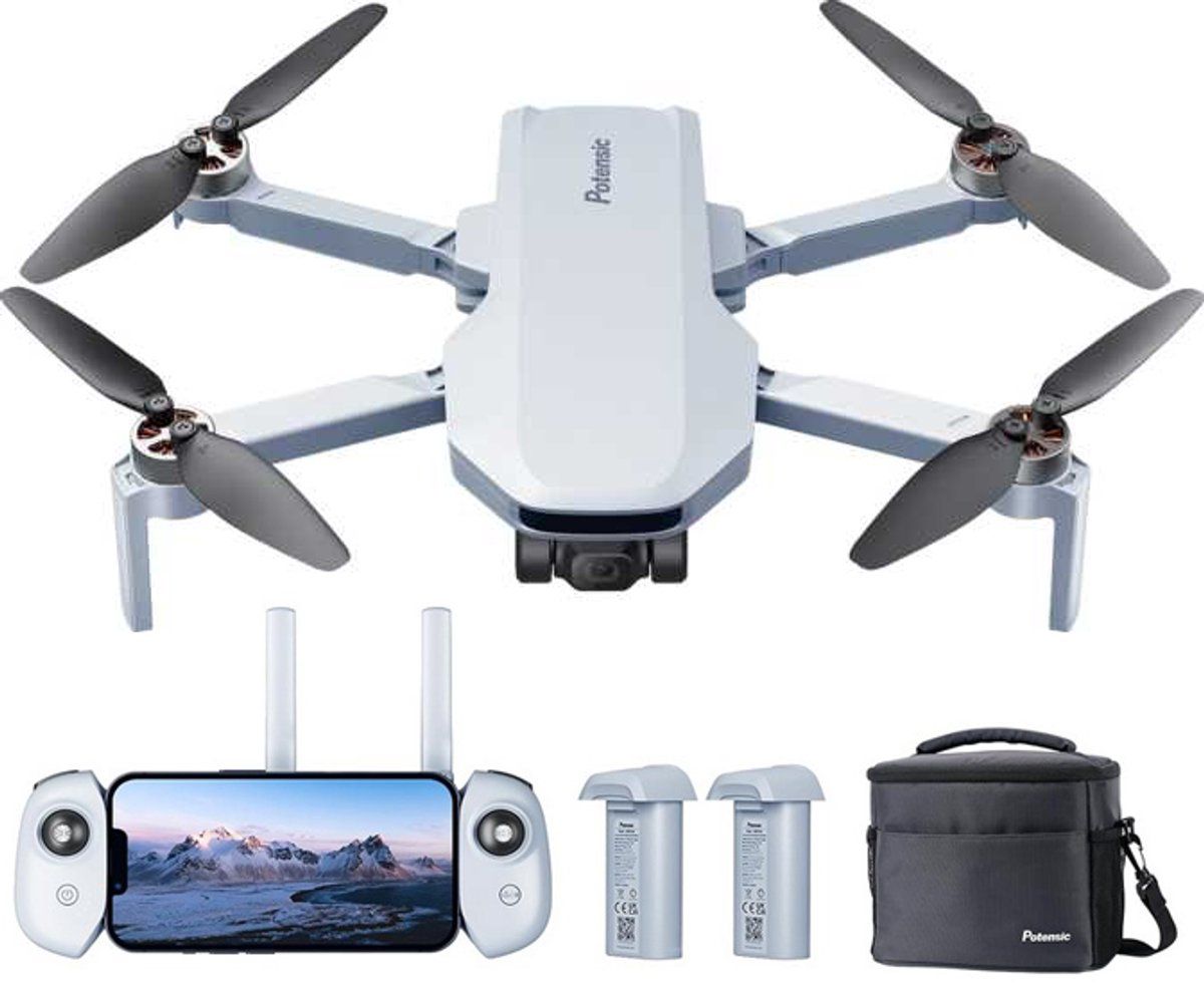 Potensic ATOM SE - Fly More Combo - Drone - 4K Camera - 2 Batteries - Grijs