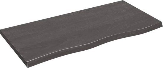 vidaXL Wandschap behandeld massief eikenhout donkerbruin