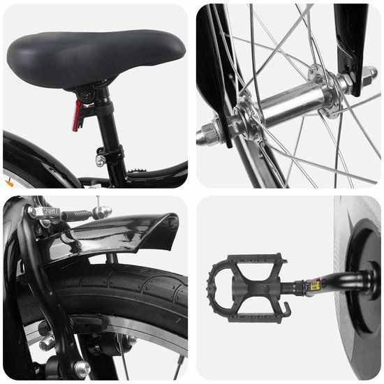 vidaXL Kinderfiets 18 Inch Zwart