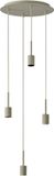Osram Decor hanglamp Needle Plate 4xE27, beige, staal