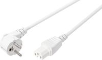 Sygonix SY-5043442 Aansluitkabel Apparaat (warm) Wit 2.00 m