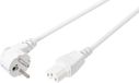 Sygonix SY-5043442 Aansluitkabel Apparaat (warm) Wit 2.00 m