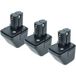vhbw 3x batterie compatible avec Würth ANG12, 70291510, 7256020, 7251017, 0702915 outil, pistolet à rivets (1500 mAh, NiMH, 12 V)