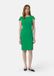 Comma - Jurk - Smaragd - Lange mouw - Recht - Viscose/Polyester