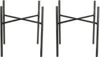 Ter Steege - 2x - pot de fleurs/pot de fleurs support de plantes/rehausseur de pot - brun foncé - H16 x L17 cm