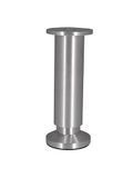 Tubconcept Meubelpoten van aluminium, rond, Ø 38 mm, hoogte 150 mm, platina Ø 60 mm, geborstelde afwerking