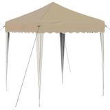 vidaXL Pop-up Feesttent 195 x 195 x 245 cm Crèmekleurig Oxford Stof