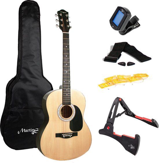 Martin Smith Akoestische Gitaarset - 4/4 - Natural - Incl. Koffer