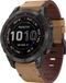 By Qubix - Leren bandje - Lichtbruin - 22mm Quickfit - Geschikt voor Garmin Forerunner 745 / 935 / 945 / 955 / 965