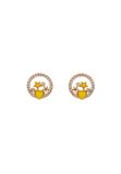Gaya Leo E-Commerce Ltd. Gaya Earrings Yellow Multi Gemstone Copper 1.2 cm Drop Earrings for Women