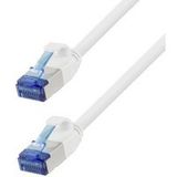 LogiLink CP5061S RJ45 Netzwerkkabel, Patchkabel CAT 6a S/FTP 3,00 m weiß flammhemmend, halogenfrei 1 Stück