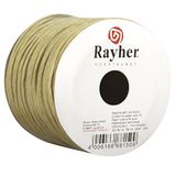 Rayher Hobby papierkoord met metaaldraad, diameter 2 mm, rol 25 m, naturel