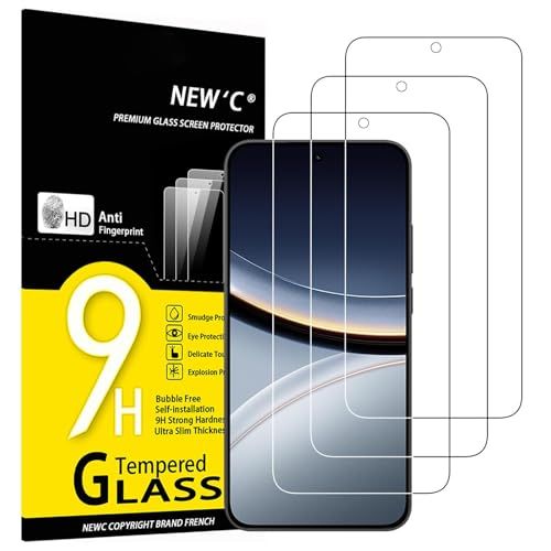 NEW'C 3 Stuks, Screen Protector voor Xiaomi POCO F7, Gehard Glass Schermbeschermer Film 0.33 mm ultra transparant, ultra resistent