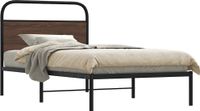 Maison Exclusive Lit de luxe - Structure de lit sans matelas, dimensions 107x203 cm, finition imitation chêne, couleur marron