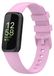 Wigento Fitbit Eenvoudige, effen siliconen horlogeband in paars, maat L, als vervanging voor de Fitbit Inspire 3