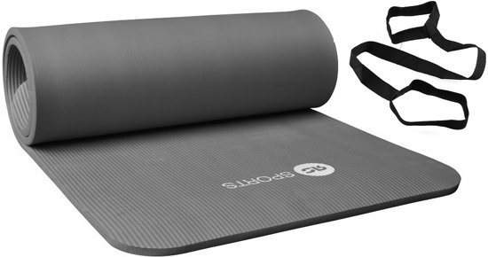 RS Sports Fitnessmat l NBR l 180 cm x 60 cm x 1 5 cm l Zwart