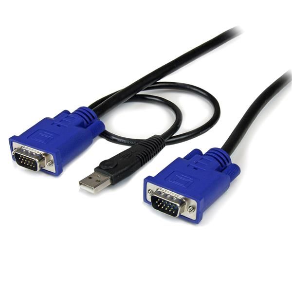 StarTech.com 1,80 m Ultradun 2-in-1 USB KVM-kabel - Zwart