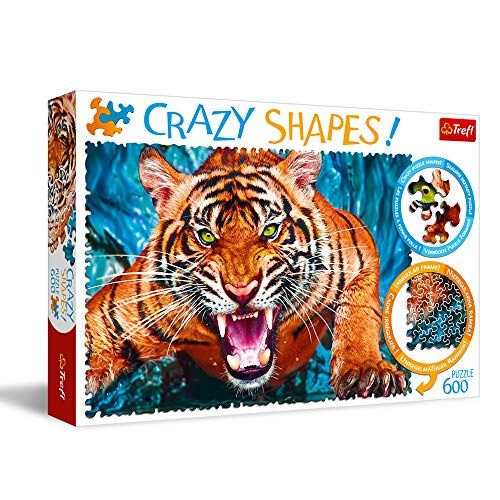 Trefl Puzzle Crazy Shapes! 600 Oko w oko z tygrysem